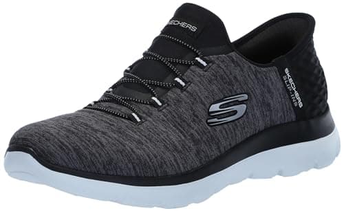 Skechers Women's Summits Hands-Free Slip-Ins – Memory Foam Insole, Heel Pillow, Vegan Materials Sneaker, Black White, 7 - Image 1