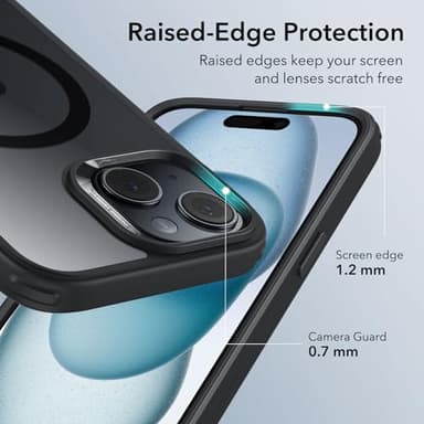 ESR for iPhone 15 Case, Compatible with MagSafe, Military-Grade Protection, Yellowing Resistant, Scratch-Resistant Back, Magnetic Phone Case for iPhone 15, Classic Series, Clear Black - Image 6