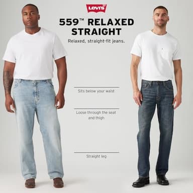 Levi's Men's 559 Relaxed Straight Jeans (Also Available in Big & Tall), Black, 34W x 36L - Image 4