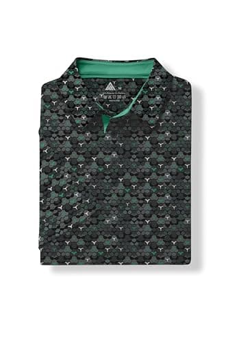ZITY Men's Golf Shirts Short Sleeve Moisture Wicking Performance Print Patterns Casual Collared Golf Polo Shirt for Men Blackish Green - Image 5