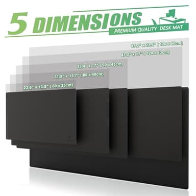 K KNODEL Large Office Leather Desk Mat, Mouse and Keyboard Pad, Computer and Laptop Mat, Desktop Protector and Cover, Writing Pad and Blotter (31.5"x15.7", Black) - Image 4