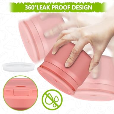 14oz Thermo Food Jar for Kids,Insulated Vacuum Food Jar for Hot & Cold Leak Proof Lunch Container Stainless Steel Wide Mouth Soup for School Travel - Image 2