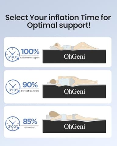 OhGeni Queen Air Mattress with Built in Pump, Inflatable Mattress Blow Up Bed 18 Raised Comfort,Upgraded Surface Portable Mattress, Air Bed for Camping, Home and Guest, Colchone Inflable, 650 lbs Max - Image 8