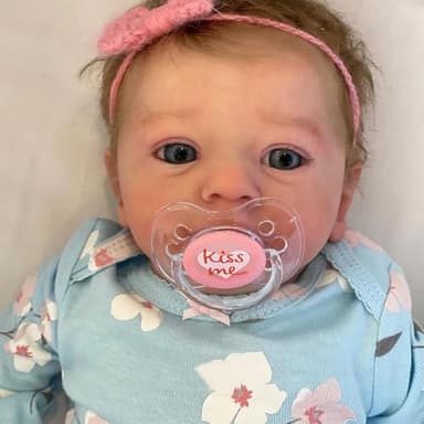 MYREBABY 17" Realistic and Cute Eyes Opened Reborn Newborn Doll Girl Named Sum with Blue Eyes, Lifelike Baby Dolls That Look Real for 3+ Year Old（Get an Extra Set of Clothes） - Image 4