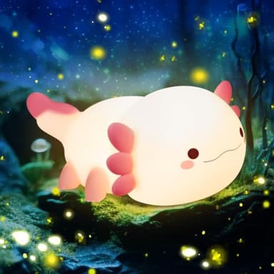 OkiyiD Axolotl Gifts, Cute Axolotl Night Light for Kids, Animal Silicone Nursery Night Lamp, Cute Room Decor Night Light for Kids Girls Boys Birthday Christmas Gifts - Image 9