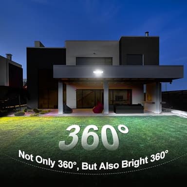 Onforu 5 Heads 55W LED Security Lights Motion Sensor Outdoor, 360° Wide Angle Wide Illumination, 5000LM Flood Light, 6500K, IP65 Waterproof, Hardwired Wall Light for Garage, Yard, Porch, Entryway - Image 3