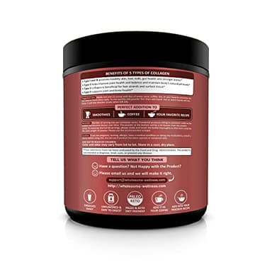 Wholesome Wellness Multi Collagen Protein Powder Hydrolyzed (Type I II III V X) Grass-Fed All-in-One Super Bone Broth + Peptides - Premium Blend of Beef, Chicken, Wild Fish, Eggshell, 58 Servings - Image 3