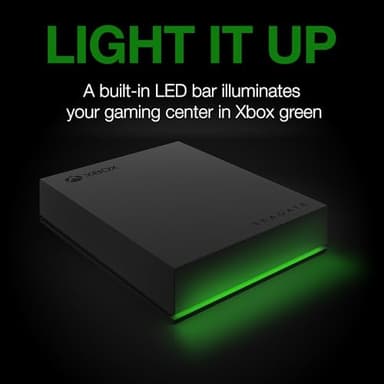 Seagate Game Drive for Xbox 5 TB External Hard Drive Portable HDD - USB 3.2 Gen 1, Black with Built-in Green LED bar, Xbox Certified, 3 Year Rescue Services(STKX5000403) - Image 5