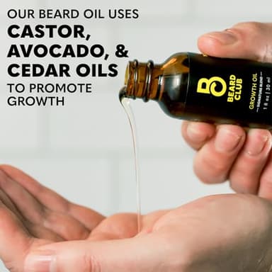 Beard Club - Beard Growth Serum with Natural Castor, Coconut and Avocado to Grow a Thicker, Fuller Beard, Fill in Patches and Stimulate Healthier Facial Hair Growth - Image 7