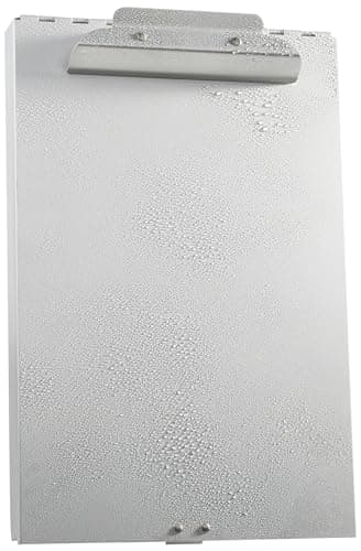 Amazon Basics Metal Clipboard with 2 Compartments and Interior 250 Sheet Paper Storage, 14.09 x 9.21 x 2.6 inches, letter size, Silver - Image 1