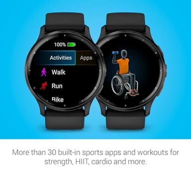 Garmin Venu 3 Slate Stainless Steel Bezel 1.4-Inch AMOLED Touchscreen Display Smart Watch with 45mm Black Case and Silicone Band - Image 5