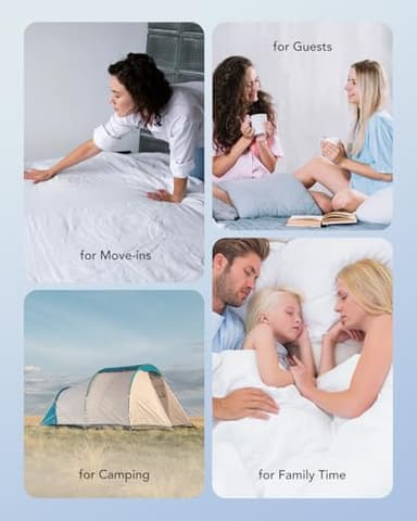 iDOO Air Mattress Queen with Built in Pump, Blow up Mattress, Inflatable Mattress Queen Size for Guests, Home, Camping, 3 Mins Inflation/Deflation, Upgraded Colchones Inflables, Comfort Air Bed - Image 7