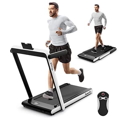 Goplus 2 in 1 Folding Treadmill, 2.25HP Superfit Under Desk Electric Treadmill, Installation-Free with Remote Control, APP Control and LED Display, Walking Jogging for Home Office - Image 1