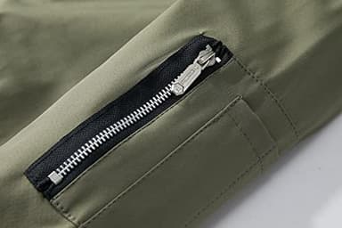 URBANFIND Men's Slim Fit Lightweight Sportswear Jacket Casual Bomber Jacket US 2XL Avocado Green - Image 6