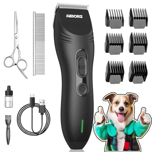 Dog Clippers for Grooming, 2200mAh Dog Shaver Clippers Kit Low Noise, Rechargeable Cordless Electric Trimmer Quiet Hair Clippers Set for Dogs Cats Pets - Image 1