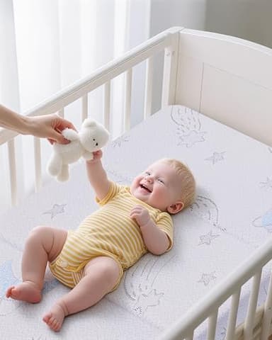 VRSHOAT Trifold Pack and Play Mattress 38"x26", Double-Layer Pack N Play Mattresses for Baby Toddler with Waterproof Washable Breathable Cover, Portable Mini Crib Mattress for Playpen - Image 2