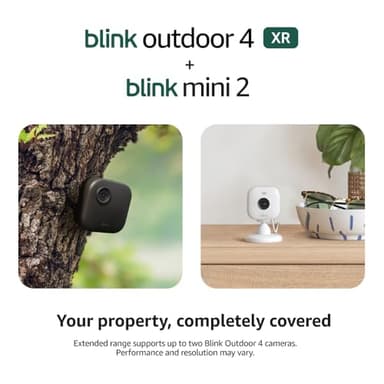 Blink Outdoor 4 XR + Mini 2 — Wireless and plug-in security cameras, motion detection, extended range. Sync Module XR included — 6 camera system + Mini 2 (White) - Image 6