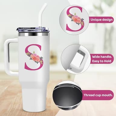 AiHeart Personalized Gifts for Women,Birthday Gift for Sister,Wife,Best Friend,Monogrammed Customized Gifts,Travel Tumbler,Iced Coffee Tumbler,for Christmas,Halloween-S - Image 3