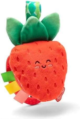 Melissa & Doug Peek-a-Boo Berry Take-Along Toy with Teether, Clip-On Stroller Toy for Baby Ages 12m+ - Image 3