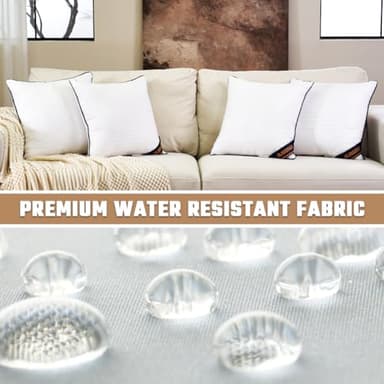 JOJOGOGO 20x20 Outdoor Throw Pillow Inserts Waterproof Set of 4, 20 x 20 Super Plump Decorative Square Pillow Synthetic Down Alternative Throw Pillow Inserts for Couch Patio Furniture and Porch - Image 2