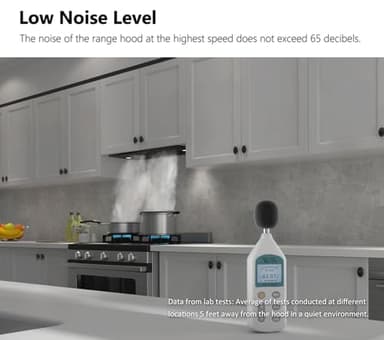 IKTCH 30 inch Black Built-in/Insert Range Hood, 900 CFM Ducted/Ductless Stainless Steel Kitchen Vent Hood with 4 Speed Gesture Sensing&Touch Control Panel(IKB01-30-BSS) - Image 4