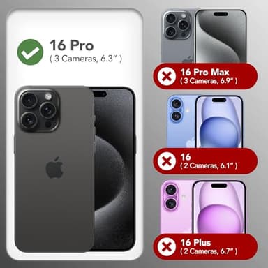 GONEZ Magnetic for iPhone 16 Pro Case, Compatible with MagSafe, [Screen Protector + Camera Lens Protector], Silicone Shockproof Anti-Scratch Protective Phone Case 6.3 inch, Stone - Image 2