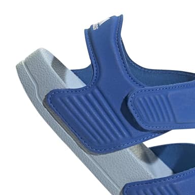 adidas Adilette Slide Sandal, Bright Royal/White/Clear Sky, 4 US Unisex Big Kid - Image 7