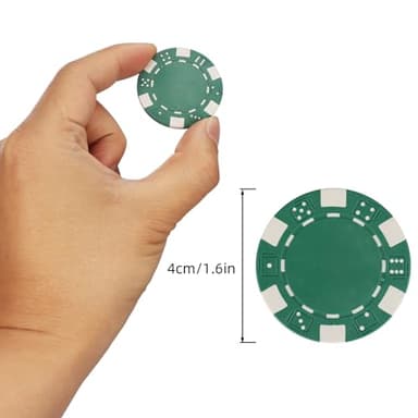 LUOBAO 500Pcs Poker Chips Set for Texas Holdem,Blackjack, Tournaments with Aluminum Case,2 Decks of Cards, Dealer, Small Blind, Big Blind Buttons and 5 Dice,11.5 Gram - Image 5