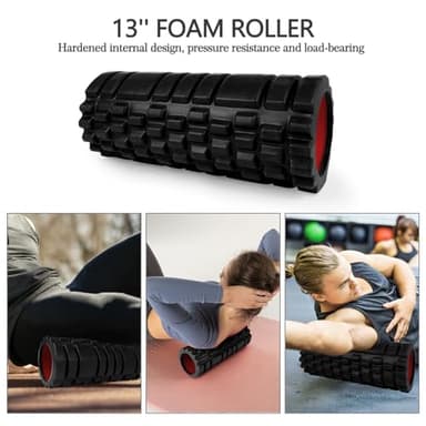 JOYENERGY 5 in 1 Foam Roller Set High Density Foam Roller Patented, Massage Stick, Massage Ball, Resistance Band for Deep Muscle Massage Pilates Yoga, Fitness for Trigger Point Release - Image 2