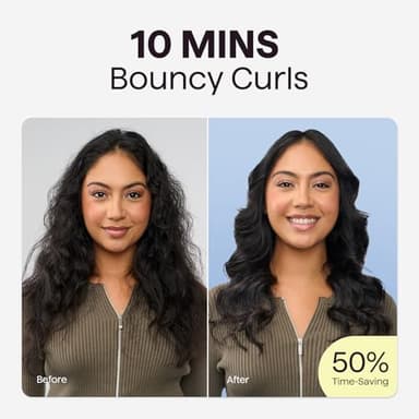 Wavytalk 1 Inch Rotating Curling Iron, Curl Cycle, Automatic Curling Wand for Long Hair, Get Effortless Beach Waves with Self Spinning Barrel up to 430°F with Home Button, Dual Voltage, Purple - Image 2