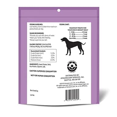 Amazon Brand - Solimo Sweet Potato & Duck Jerky Dog Treats, 2 pounds - Image 2