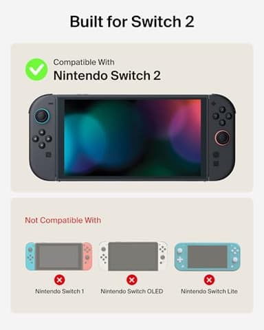 Belkin Carrying Case for Nintendo Switch 2, Travel Bag w/AirTag Holder & Game Card Storage Pocket Portable Lightweight Protective Carrying Case w/Hard Shell, Gaming Essentials - Charcoal - Image 2