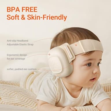 MAMAZING Baby Ear Protection for Infants and Toddlers (3 to 48 Months), 25dB Noise Cancelling Headphones for Travel, Airplanes, Concerts – CE & ANSI Certified Hearing Protection & Improves Sleep - Image 4