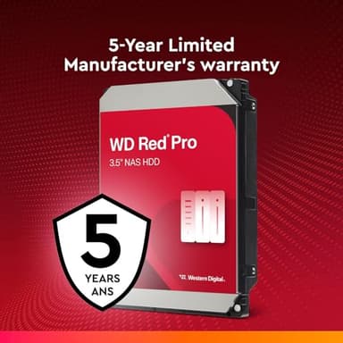 Western Digital 18TB WD Red Pro NAS Internal Hard Drive HDD - 7200 RPM, SATA 6 Gb/s, CMR, 512 MB Cache, 3.5" - WD181KFGX - Image 5