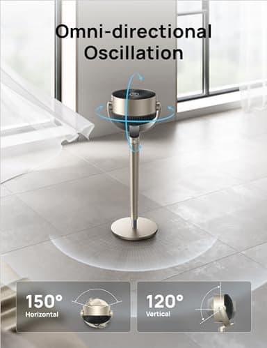 Dreo Pedestal Fan with Smart Control, 43'' Inches, 150°+120° Omni-Directional Oscillating Quiet Fans for Bedroom, 110ft Circulator Fan with DC Motor, 9 Speeds, 6 Modes, 12H Timer, Wi-Fi/Voice/Alexa - Image 5