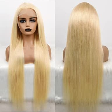 MYDIVA 613 13x6 Lace Front Wig Human Hair 30 inch Straight Blonde Wig Human Hair 180% Density 613 HD Lace Frontal Wig Blonde Lace Front Wigs Human Hair Pre Plucked with Baby Hair - Image 9