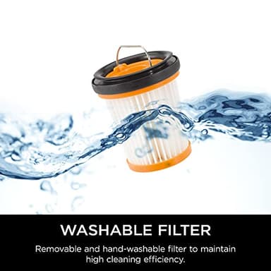 Shark WV201 WANDVAC Handheld Vacuum, Lightweight at 1.4 Pounds with Powerful Suction, Charging Dock, Single Touch Empty and Detachable Dust Cup,Graphite, Slate - Image 10