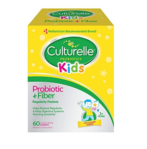 Culturelle Kids Probiotic + Fiber Packets (Ages 3+) - 60 Count - Digestive Health & Immune Support - Helps Restore Regularity - Image 1