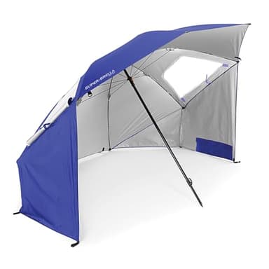 Sport-Brella Super-Brella SPF 50+ Sun and Rain Canopy Umbrella for Camping, Beach and Sports Events (8-Foot, Blue) - Image 1