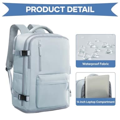 Large Travel Backpack Carry on Flight Approved Airplanes Laptop Work Business Weekender Bag Personal item backpack Backpack for Women Men Mochila de Viaje - Image 5