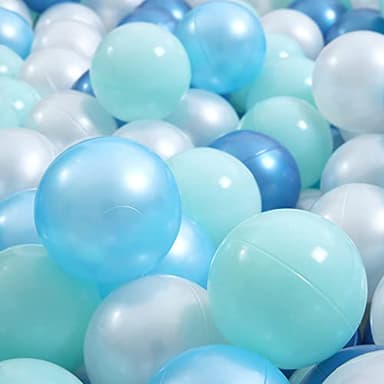 STARBOLO Ball Pit Balls Play Balls -100PCS Pearl 4 Blue Colors Ocean Balls BPA&Phthalate Free Non-Toxic Crush Proof Soft Plastic Ball Pit for Toddlers 1-3 Kids Birthday Pool Tent Party - Image 3