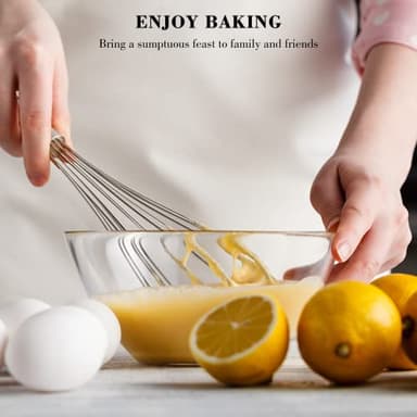 NileHome Stainless Steel Whisk Set 8" 10" 12" Kitchen Whisk Balloon Whisk Kitchen Wisk Wire Whisks for Cooking, Whisking, Blending, Beating, Stirring-3 Pack… - Image 7