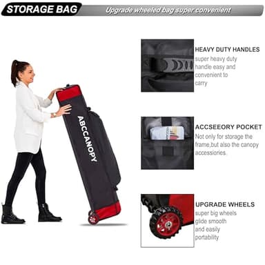 ABCCANOPY Easy Pop Up Canopy Tent with Sidewalls 10X20 Commercial -Series,White - Image 4