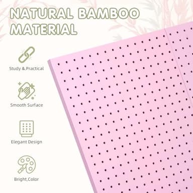 Pink Color 15.4" Foldable Crochet Blocking Board, Upgrade Foldable Large Blocking Board Crocheting with 30 Pcs Pins, Granny Square Blocking Boards, Wooden Knitting Blocking Board for Blocking Crochet - Image 4