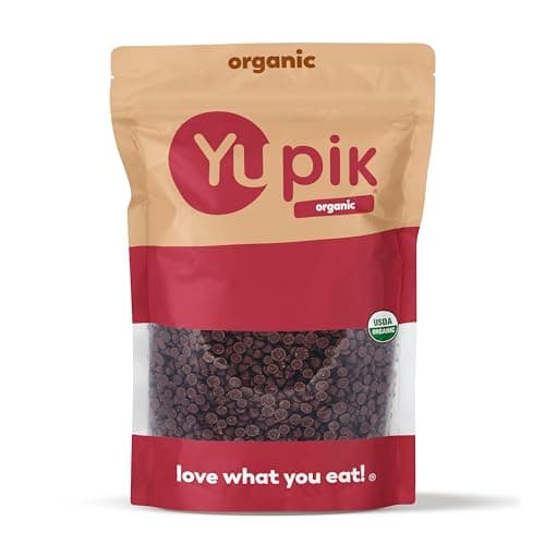 Yupik Organic Dark Chocolate Chips, 70% Cacao, 2.2 lb (35.2 oz), No Sugar Added, Gluten-Free, GMO-Free, Kosher, Vegan, Dairy-Free, Small Size, Rich Dark Chocolate, Melts Smoothly, Ideal for Baking - Image 1