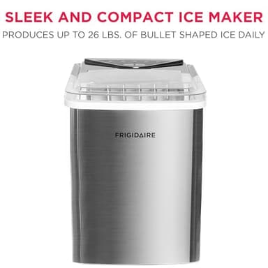Frigidaire EFIC123-SS Counter Top Maker, Produces 26 pounds Ice per Day, Stainless Steel - Image 2