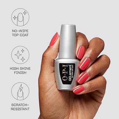 OPI GELement No-Wipe Top Coat | LED Cure Gel Nail Polish | DIY Salon Quality Gel Manicure | Vegan Formula, Durable Wear with High Shine Finish | 0.3 Fl Oz. - Image 3