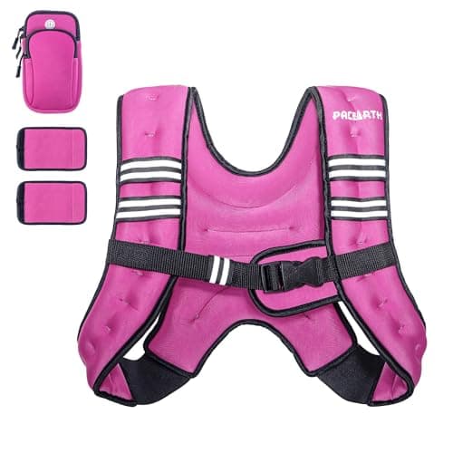PACEARTH Weighted Vest,4lb/6lb/10lb/12lb/16lb/20lb/25lb/30lb Weight Vest with Reflective Stripe, Body Weight Vests Adjustable for Men, Women Workout, Strength Training, Running, Walking, Jogging - Image 1