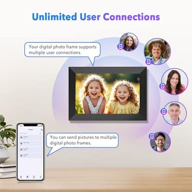 Uhale 10.1" Digital Picture Frame with 32GB Storage Support SD Card, Electronic Photo Frames with 1280x800 HD IPS Touch Screen, Instantly and Securely Share Memories, Send Wishes from Anywhere - Image 5