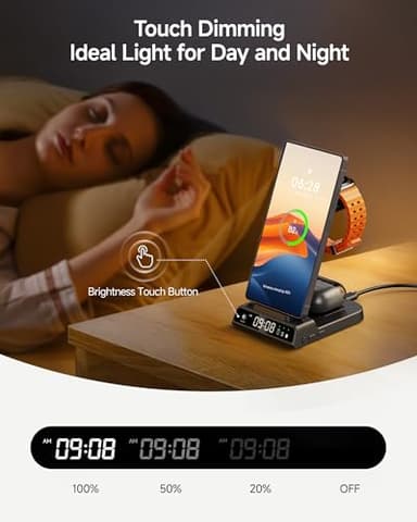 Wireless Charger for Samsung Devices, Wireless Charging Station for Galaxy S25 Ultra/S25+/S25/Z Flip7/Z Fold/S24 Ultra/S23/S22/S21, for Galaxy Watch 8/8 Classic/7/Ultra/6/5 Pro/5/4, Galaxy Buds3 Pro - Image 6